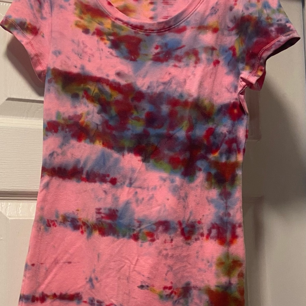 Multi colored tie dye shirt. Size XS